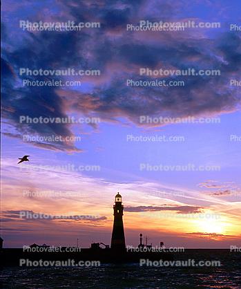 Buffalo Main Lighthouse, Lake Erie, New York State, Great Lakes