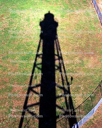 Tinicum Rear Range Lighthouse shadow, skeletal tower, Paulsboro, Billingsport, East Coast, Atlantic Ocean, Eastern Seaboard