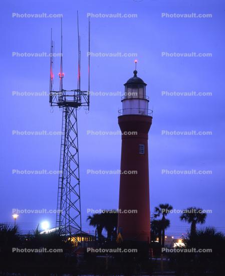 Saint Johns River Lighthouse, Naval Station Mayport, Florida, Atlantic Coast, East Coast, Eastern Seaboard, Atlantic Ocean