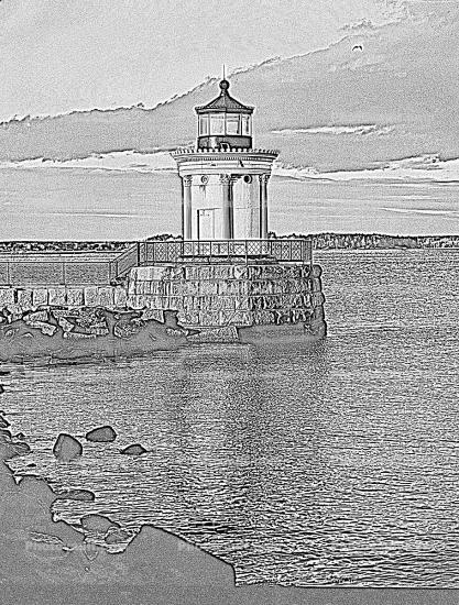 Portland Breakwater Lighthouse, East Coast, Eastern Seaboard, Atlantic Ocean, Paintography