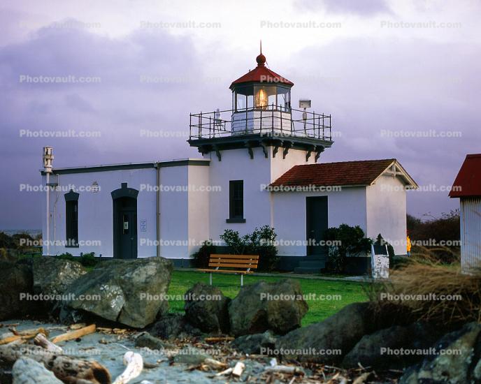 Point-No-Point Lighthouse, Puget Sound, Washington State, Pacific, West Coast