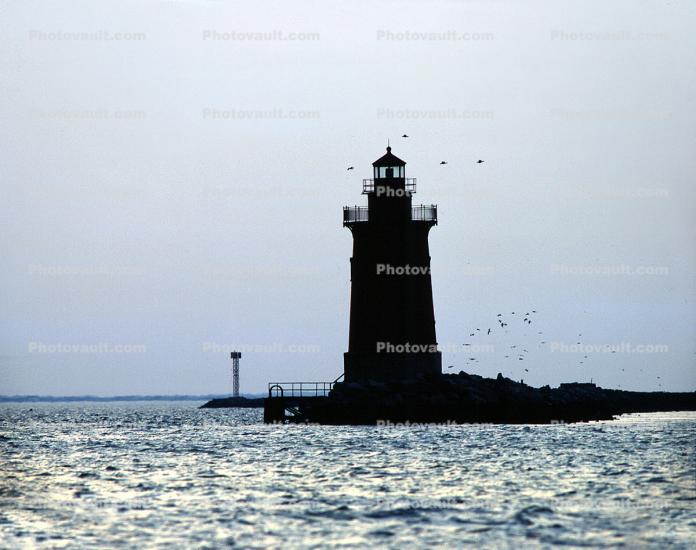 Delaware Breakwater Lighthouse, Lewes, Delaware, East Coast, Atlantic Ocean, Eastern Seaboard, Cape Henlopen State Park, Harbor
