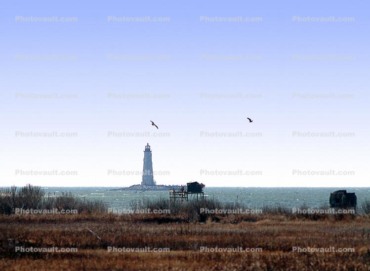 New Point Comfort Lighthouse, Mobjack Bay, Virginia, Atlantic Ocean, Eastern Seaboard, East Coast