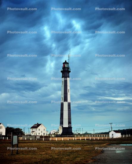New Cape Henry Lighthouse, Chesapeake Bay, Virginia, Atlantic Ocean, Eastern Seaboard, East Coast, Mamatus Clouds, Fort Story