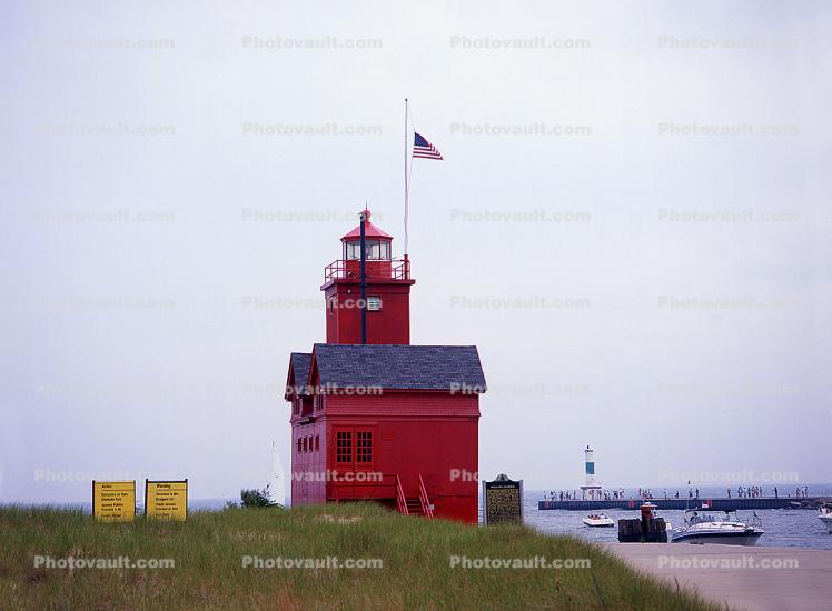 Holland Harbor Lighthouse, Michigan, Lake Michigan, Great Lakes