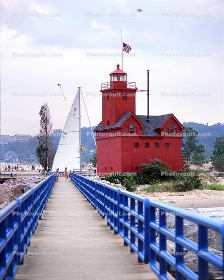 Holland Harbor Lighthouse, Michigan, Lake Michigan, Great Lakes