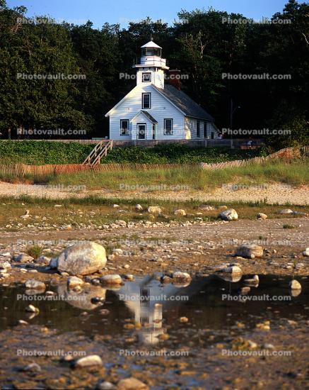 Mission Point Lighthouse, Old Mission Lighthouse, Peninsula Township Park, Michigan, Lake Michigan, Great Lakes, Grand Traverse Bay