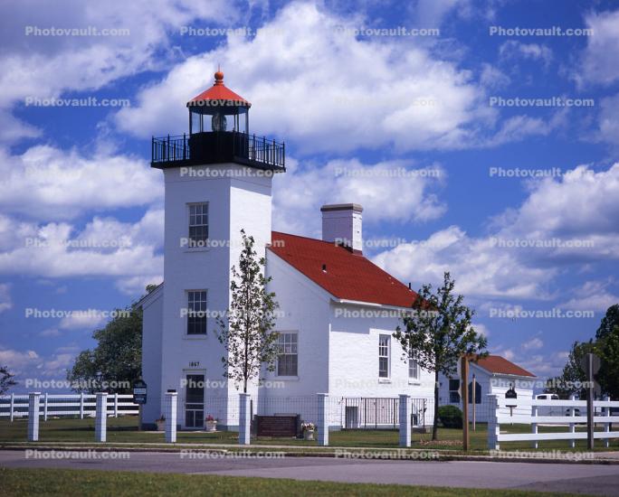 Sand Point Lighthouse, Escanaba, Lake Michigan, Great Lakes, Ludington Park, Escanaba