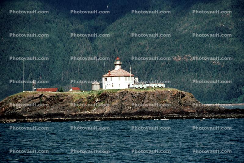 Eldred Rock Lighthouse, Lynn Canal, Alaska, West Coast, Pacific Ocean 