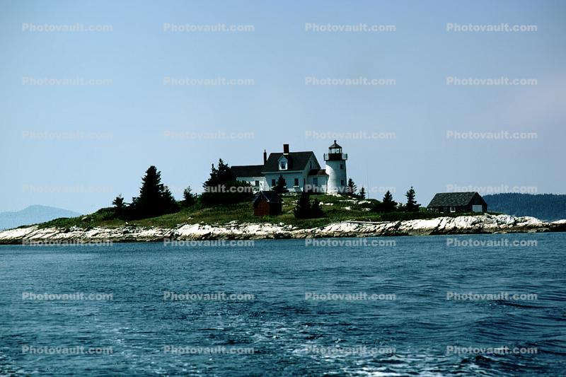 Pumpkin Island Lighthouse, Penobscot Bay, Maine, Atlantic Ocean, Eastern Seaboard, East Coast