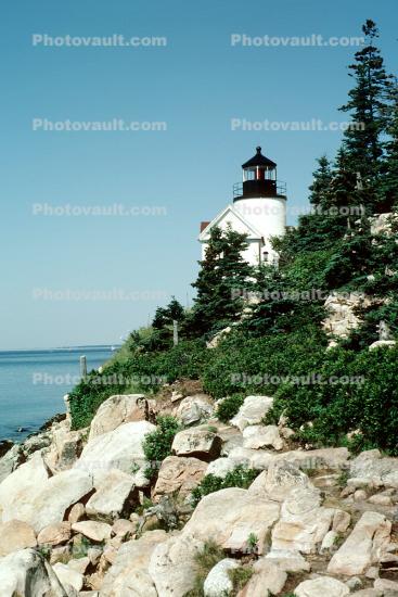 Bass Harbor Head Lighthouse, Maine, Atlantic Ocean, Eastern Seaboard, East Coast