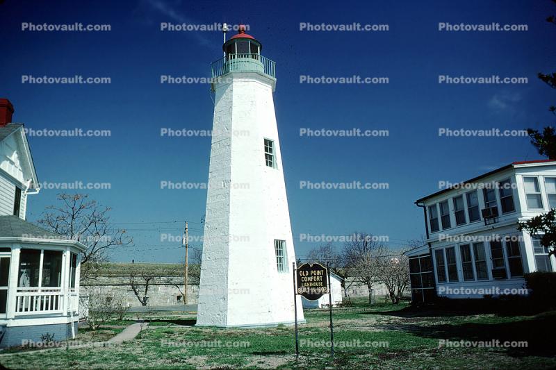 Old Point Comfort Lighthouse, Hampton Roads, Virginia, East Coast, Atlantic Ocean, Eastern Seaboard, Fort Monroe