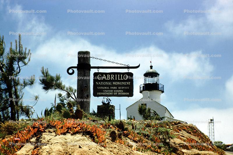 Old Point Loma Lighthouse, Signage, San Diego, California, Point Loma, West Coast