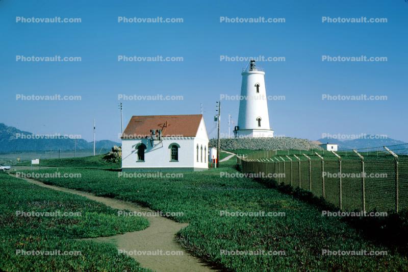 path, fence, building, house, home, Piedras Blancas Lighthouse, Central California, California, West Coast, Pacific Ocean