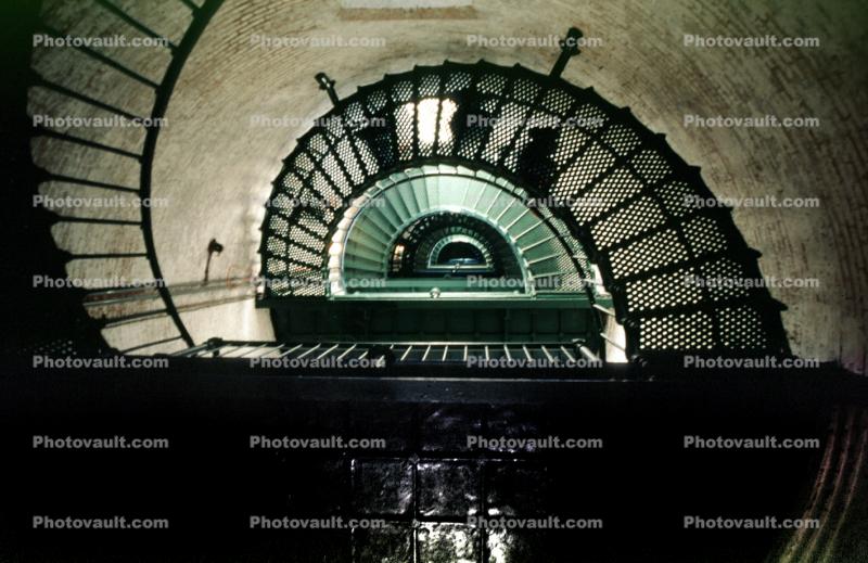 Inside, Spiral Staircase, Currituck Beach Lighthouse, North Carolina, Atlantic Ocean, Eastern Seaboard, East Coast