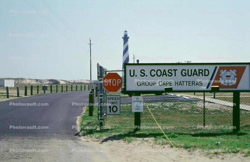 Cape Hatteras Light Station Signage, Sign, Outer Banks, North Carolina, Eastern Seaboard, East Coast, Atlantic Ocean