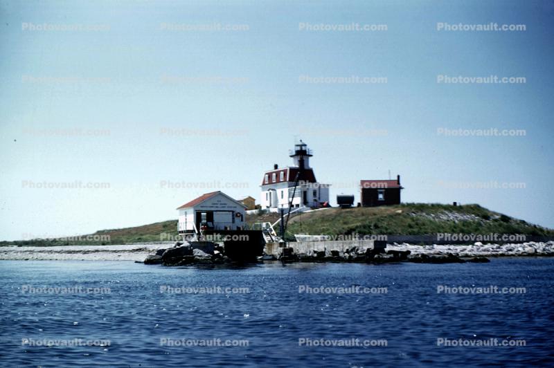 North Dumpling Light, Fisher's Island sound, Long Island Sound, New York, 1957, 1950s