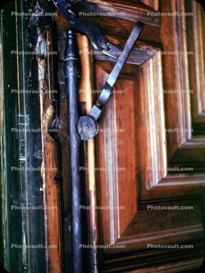 Corner Detail of a Wooden Door, Wood
