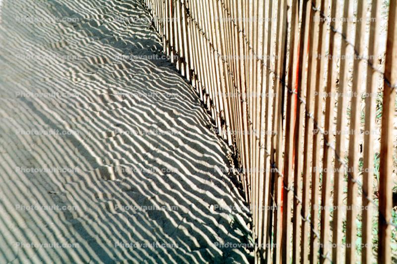 beach, sand, fence shadow, texture