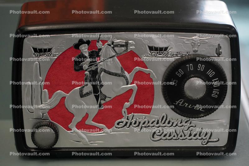 Arvin 441-T Hopalong Cassidy radio, 1950, bas-relief