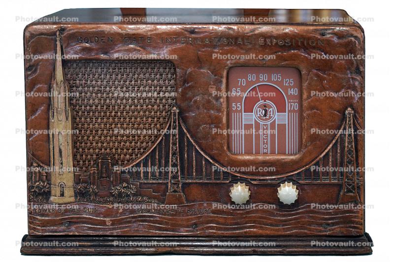 RCA Victor radio, Model 40X57 Golden Gate International Exposition 1939, photo-object