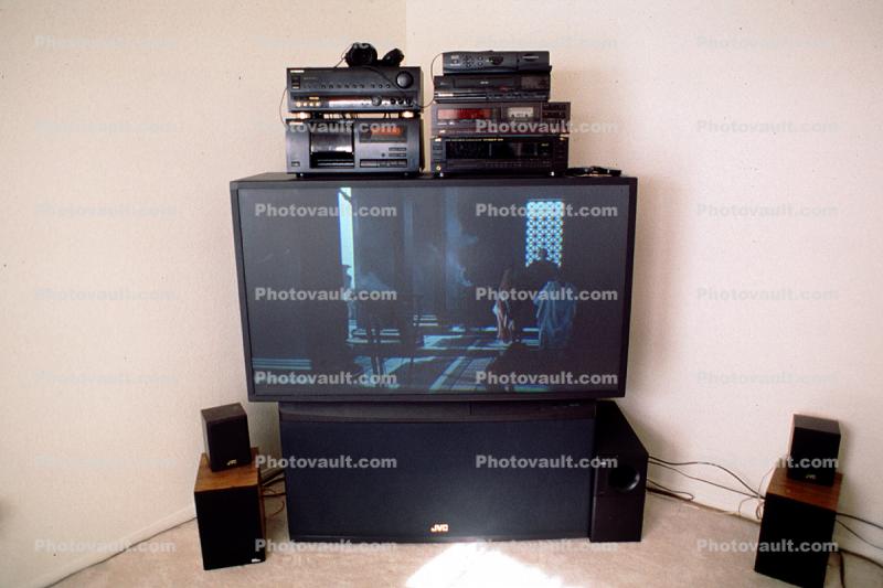 Big Television Monitor, Home Entertainment Center, speakers, amp