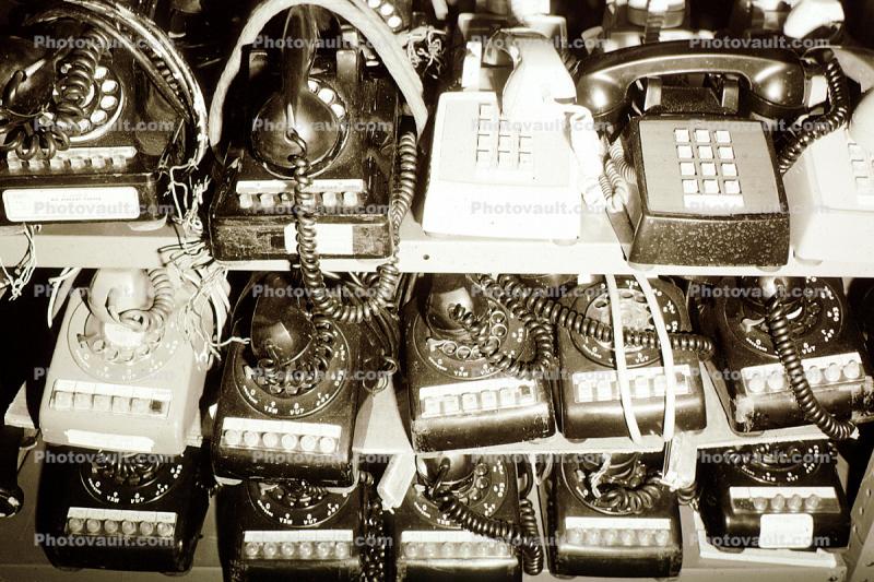 lots of telephones