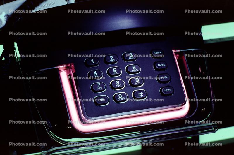 Keypad, Phone, neon