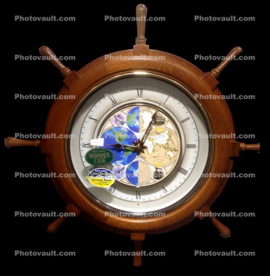Ships steering wheel clock