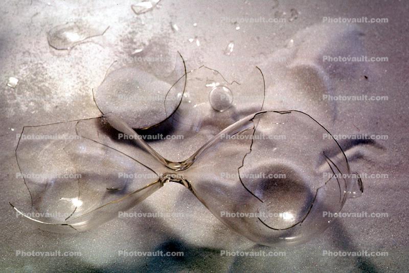 Broken Sand Dial, cracked glass, Sand Dial, Hour Glass, shattered