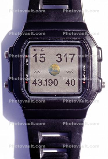 LCD Digital Wristwatch, Mars Time keeping watch, proposal for timekeeping by Manfred Krutein
