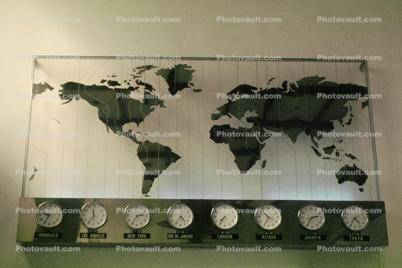 World Clocks, world map, International Time Zones