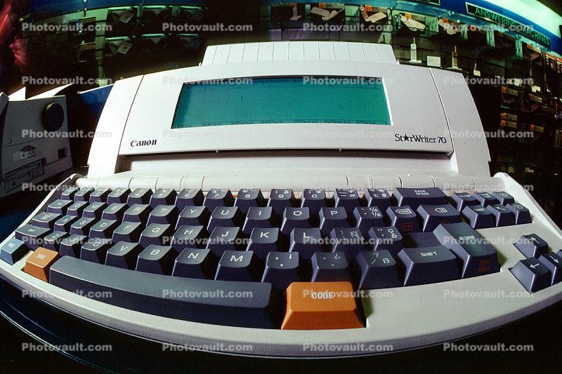LCD Screen, typewriter
