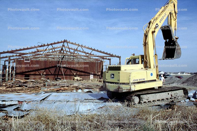 Toxic Waste Clean-up, Hazardous Waste Area, EPA Superfund Site, John Deere Shovel Crane, Digger