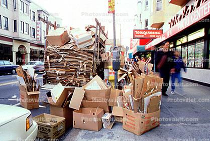 Cardboard Recycling, New York City