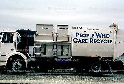 People Who Care Recycle, Garbage Truck, Dump Truck