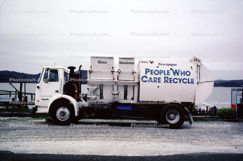 Garbage Truck, People Who Care Recycle, Dump Truck