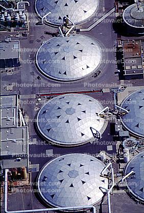 Geodesic Domes, Digesters, enclosed tanks, Wastewater Residuals, Huntington Beach, California