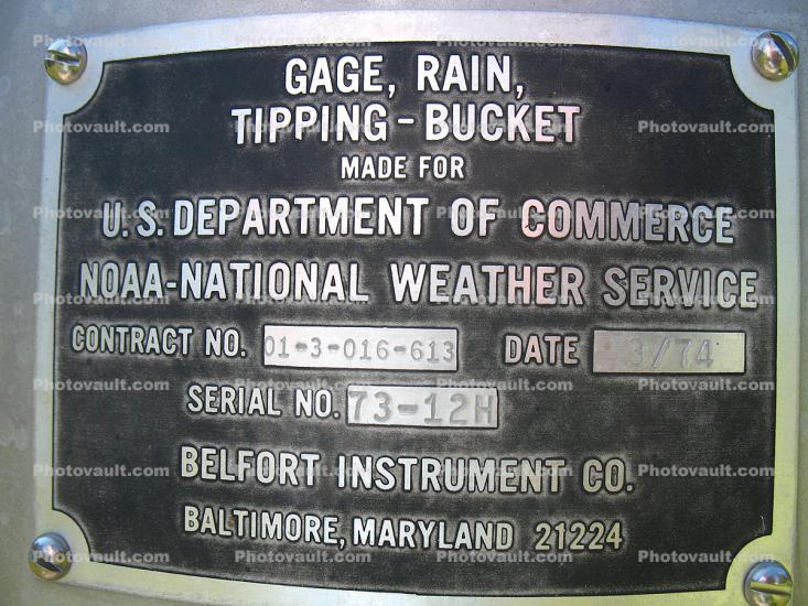 Rain Gage, Tipping Bucket