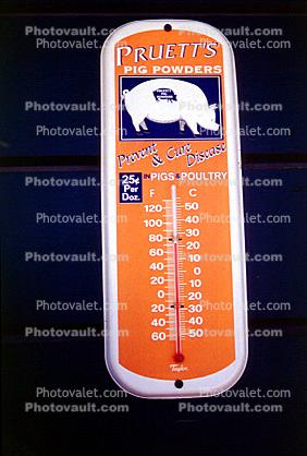 Thermometer, Pruett's Pig Powders