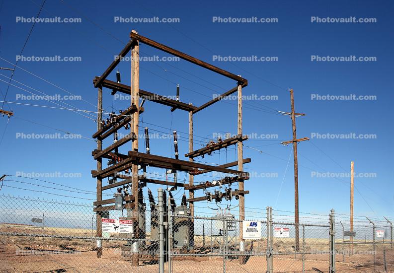 Transformer Cage, Sunshine Substation, APS, near Flagstaff, Arizona