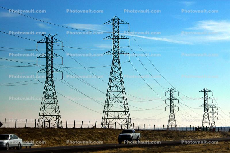 Lakeville Highway, Sonoma County, Transmission Towers, Pylons