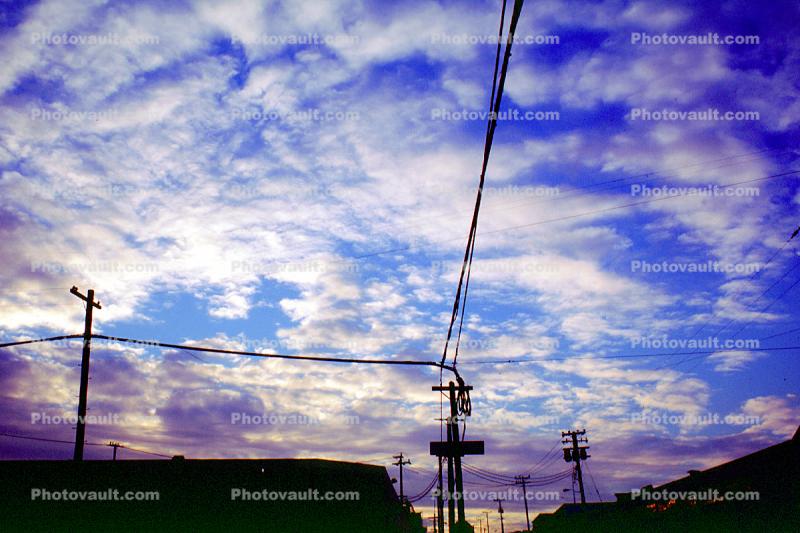 Transmission Lines, Powerline, Powerpole, Clouds