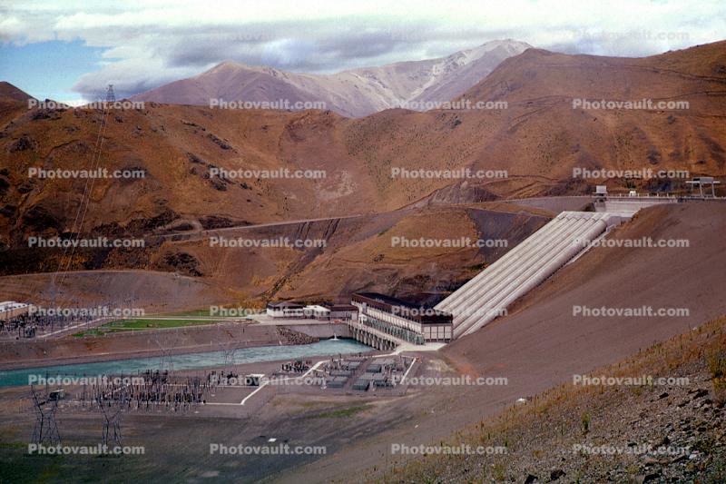 Aqueduct, mountains, transportation, dam, Benmore Generating Plant, 1950s