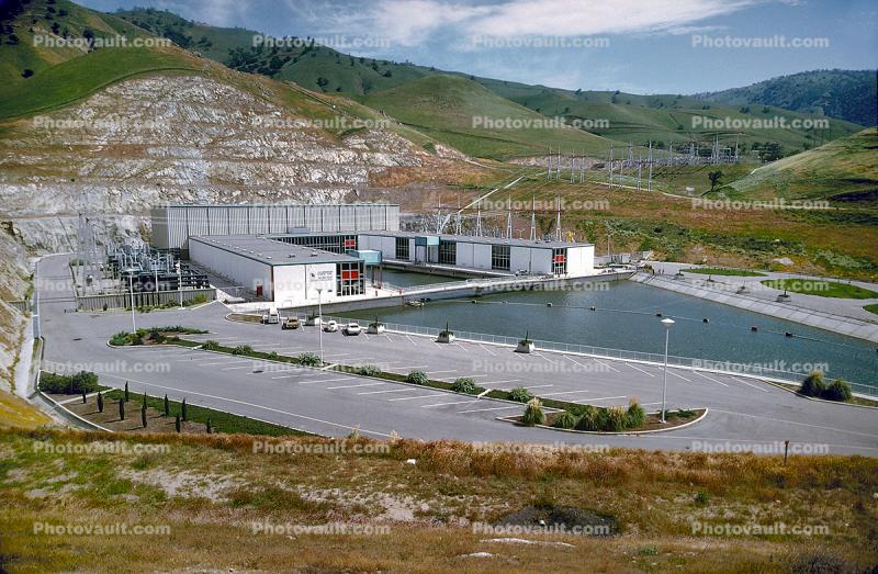 Edmonston Pumping Plant, Tehachapi Mountains, Pump Plant, Parking Lot, Mountains, California Aqueduct, 1950s