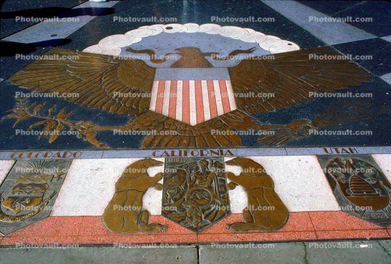 Emblems, State Logos, Eagle, bar-relief, Hoover Dam