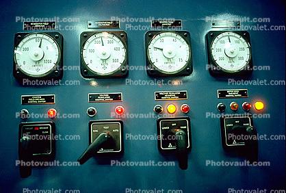 Lights, Dials, Instruments, Panel, Electronics, switches, Control Room, Wells Dam