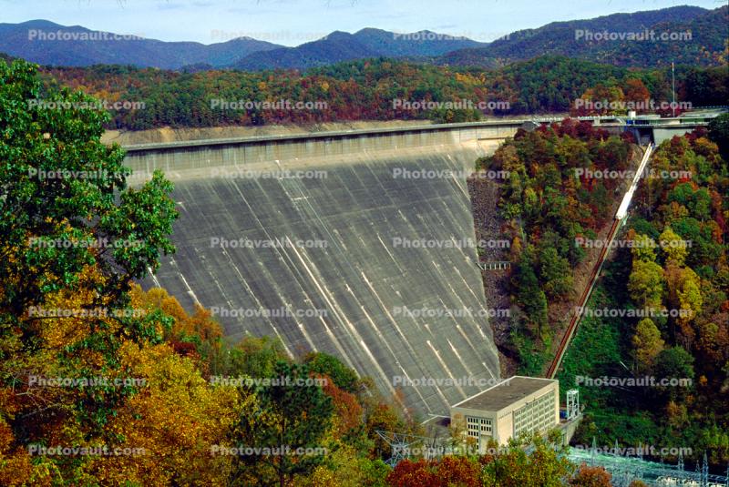 Fontana Dam, Little Tennessee River, North Carolina, TVA, Tennessee Valley Authority