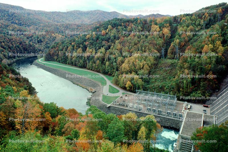 Fontana Dam, Little Tennessee River, North Carolina, TVA, Tennessee Valley Authority