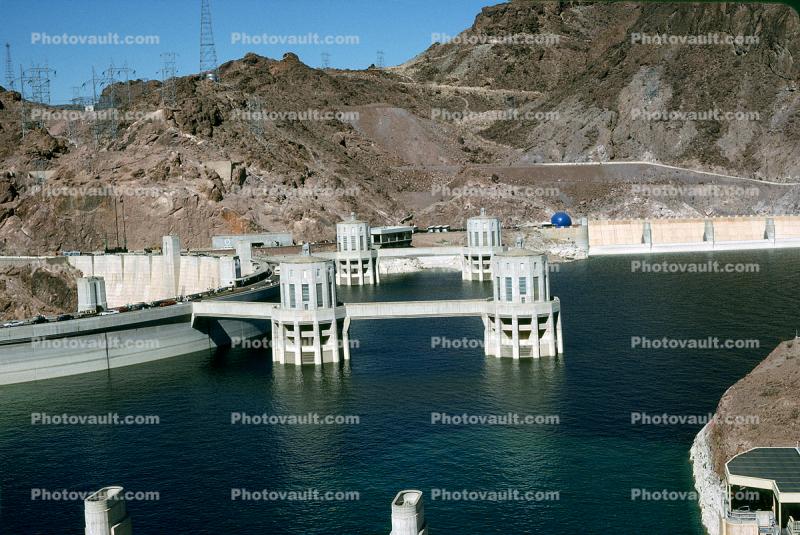 High Level Water, Intake Tower, Hoover Dam, October 1989